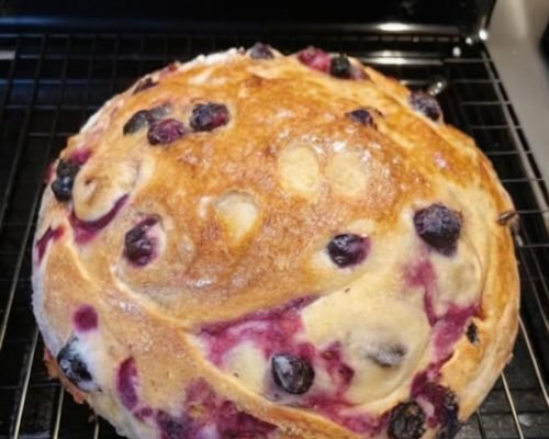 Blueberry Lemon Cream Cheese Sourdough Bread Recipe – Sweet, Tangy, and Irresistibly Soft