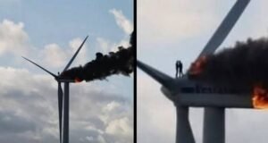 Final Embrace of Wind Turbine Engineers Becomes Symbol of Courage and Humanity
