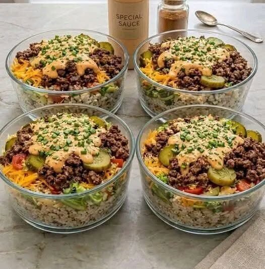 Big Mac Cheeseburger Protein Bowl