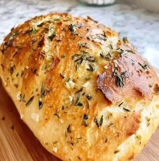Gluten-Free No-Knead Garlic Bread