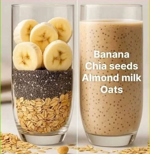 Creamy Banana Chia Oat Pudding