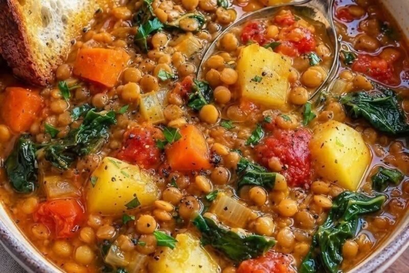 Healthy Mediterranean Lentil Soup Recipe